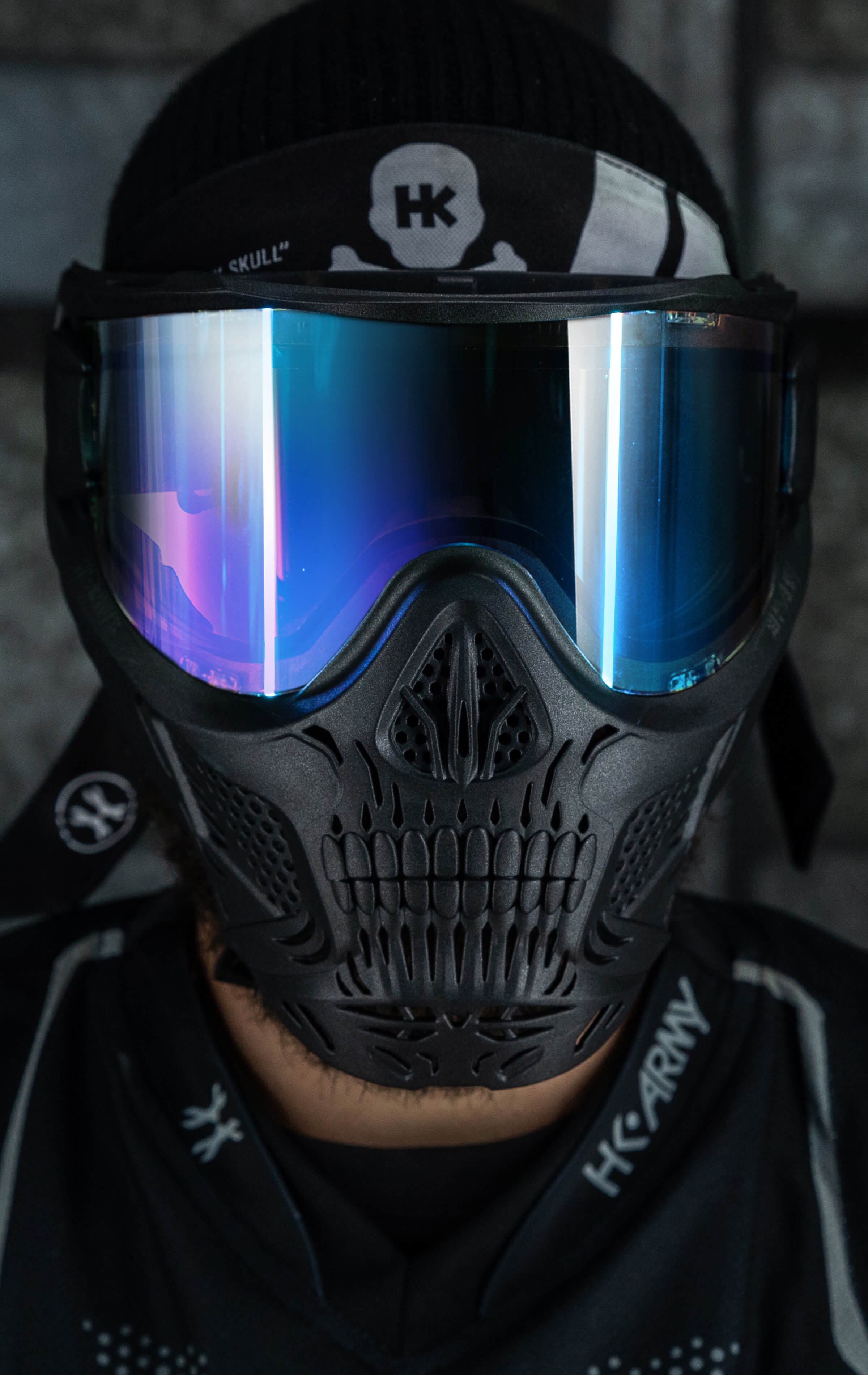 HSTL® Skull Goggle "Reaper" - Black w/ Ice Lens - XTREME Airsoft Superstore