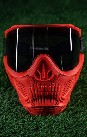 HSTL® Skull Goggle "Sinner" - Red w/ Smoke Lens - XTREME Airsoft Superstore