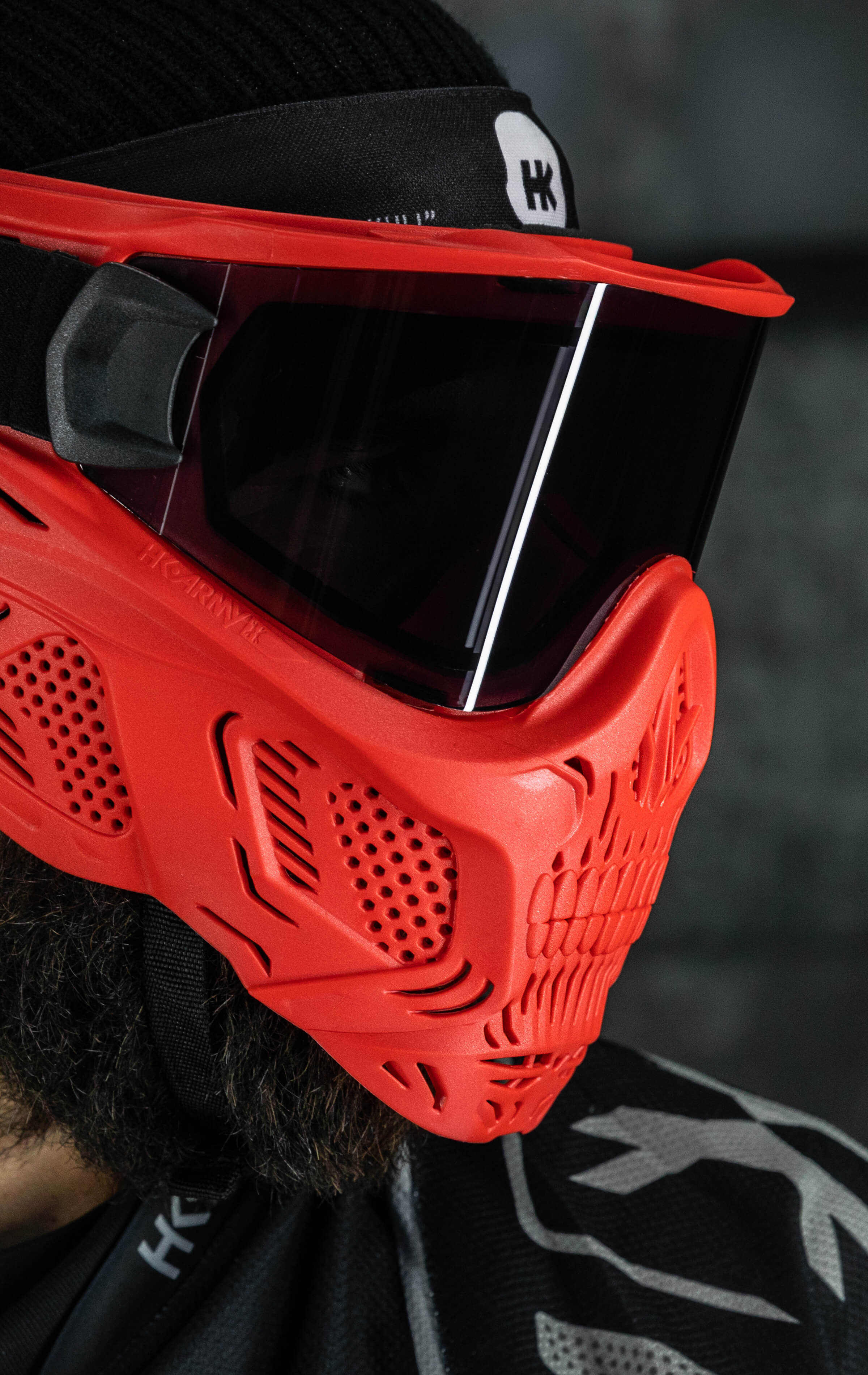 HSTL® Skull Goggle "Sinner" - Red w/ Smoke Lens - XTREME Airsoft Superstore