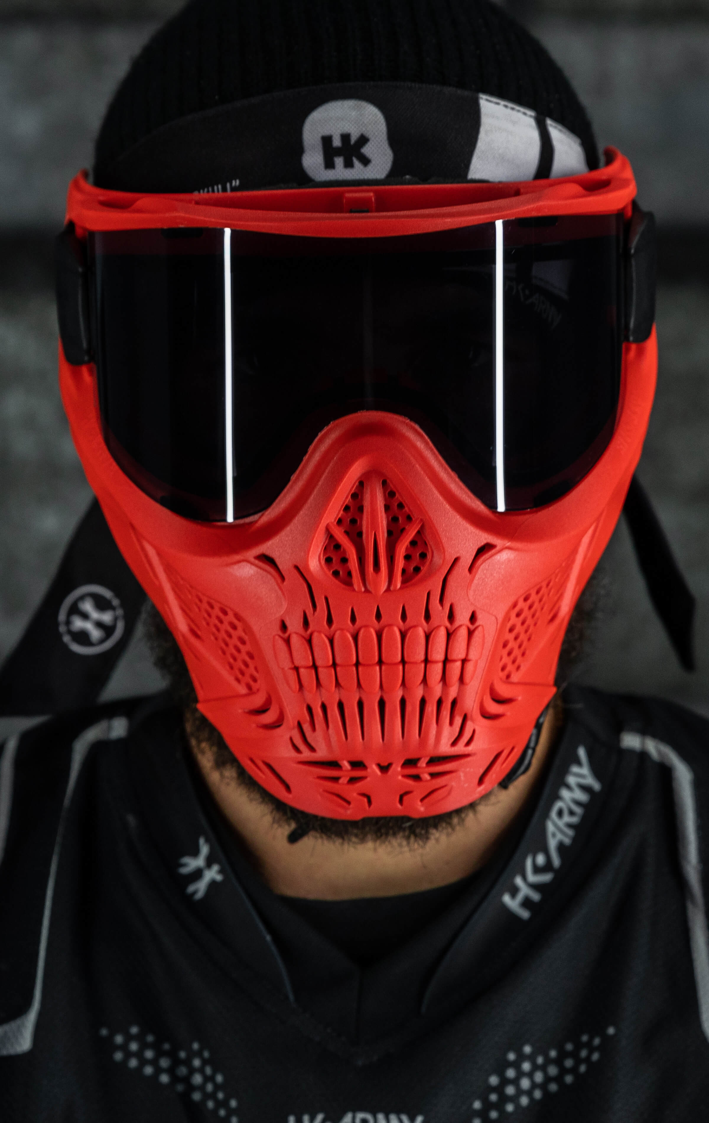 HSTL® Skull Goggle "Sinner" - Red w/ Smoke Lens - XTREME Airsoft Superstore