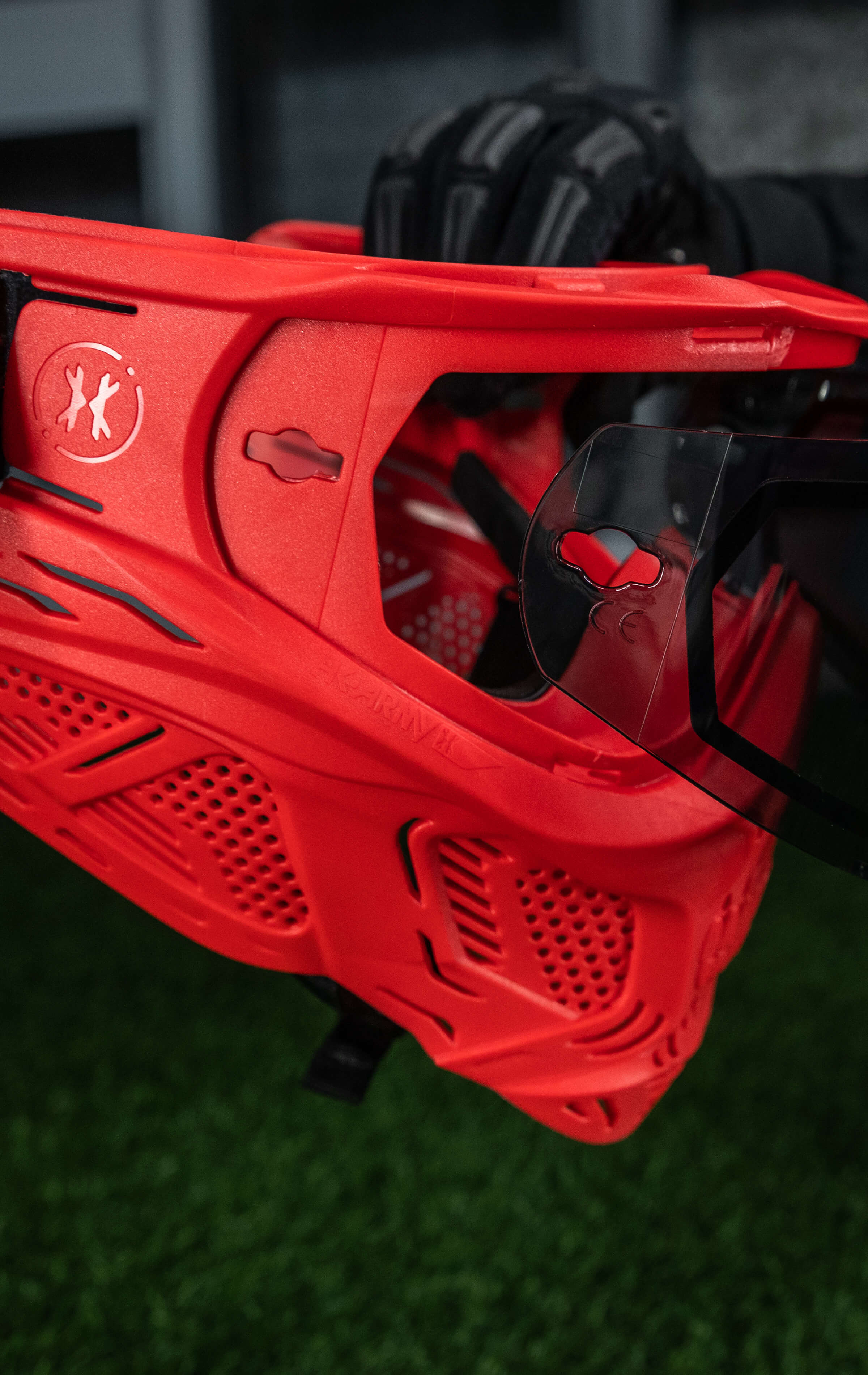 HSTL® Skull Goggle "Sinner" - Red w/ Smoke Lens - XTREME Airsoft Superstore