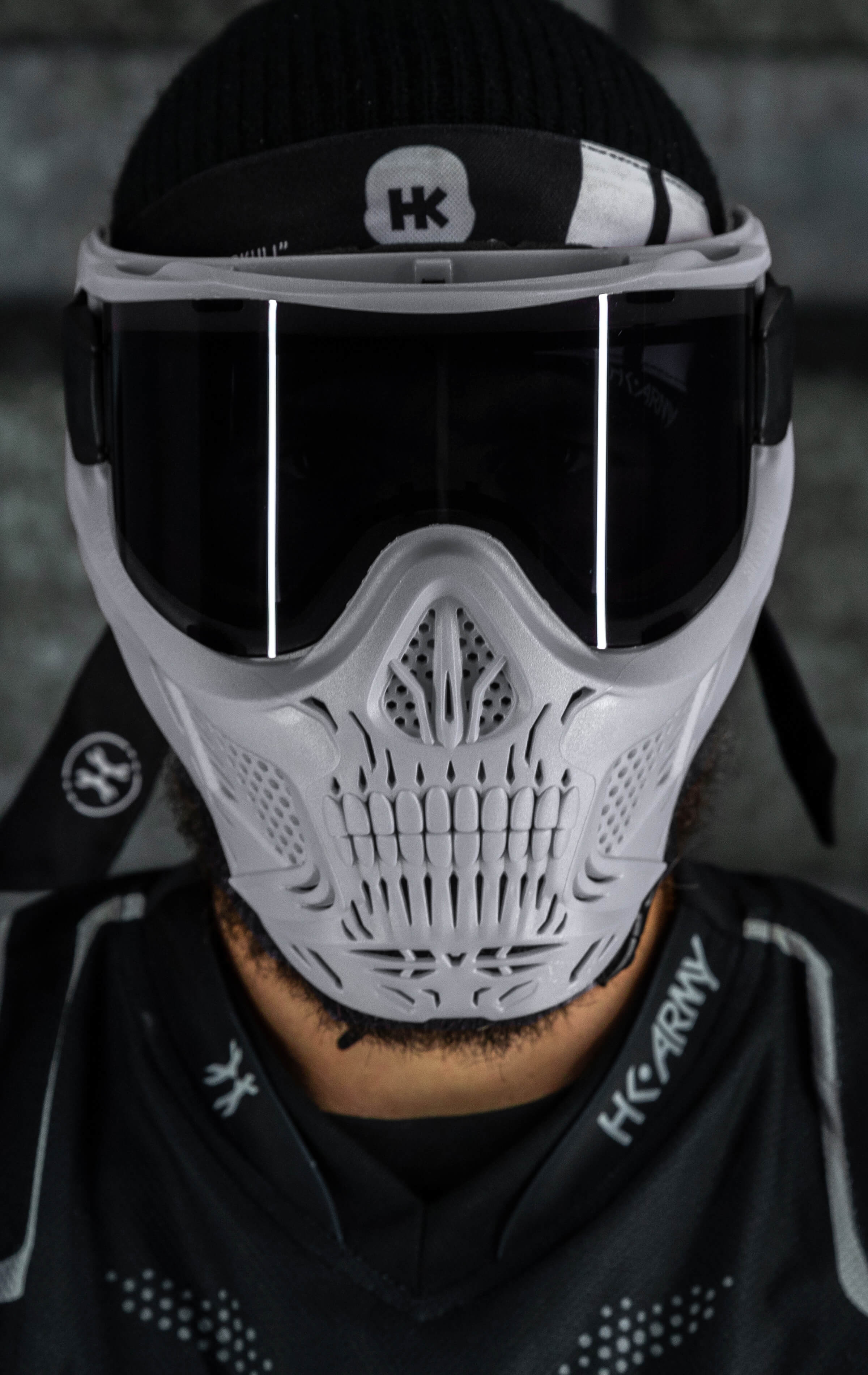 HSTL® Skull Goggle "Tombstone" - Grey w/ Smoke Lens - XTREME Airsoft Superstore