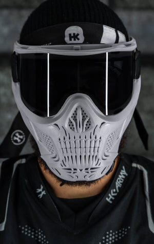 HSTL® Skull Goggle "Tombstone" - Grey w/ Smoke Lens - XTREME Airsoft Superstore