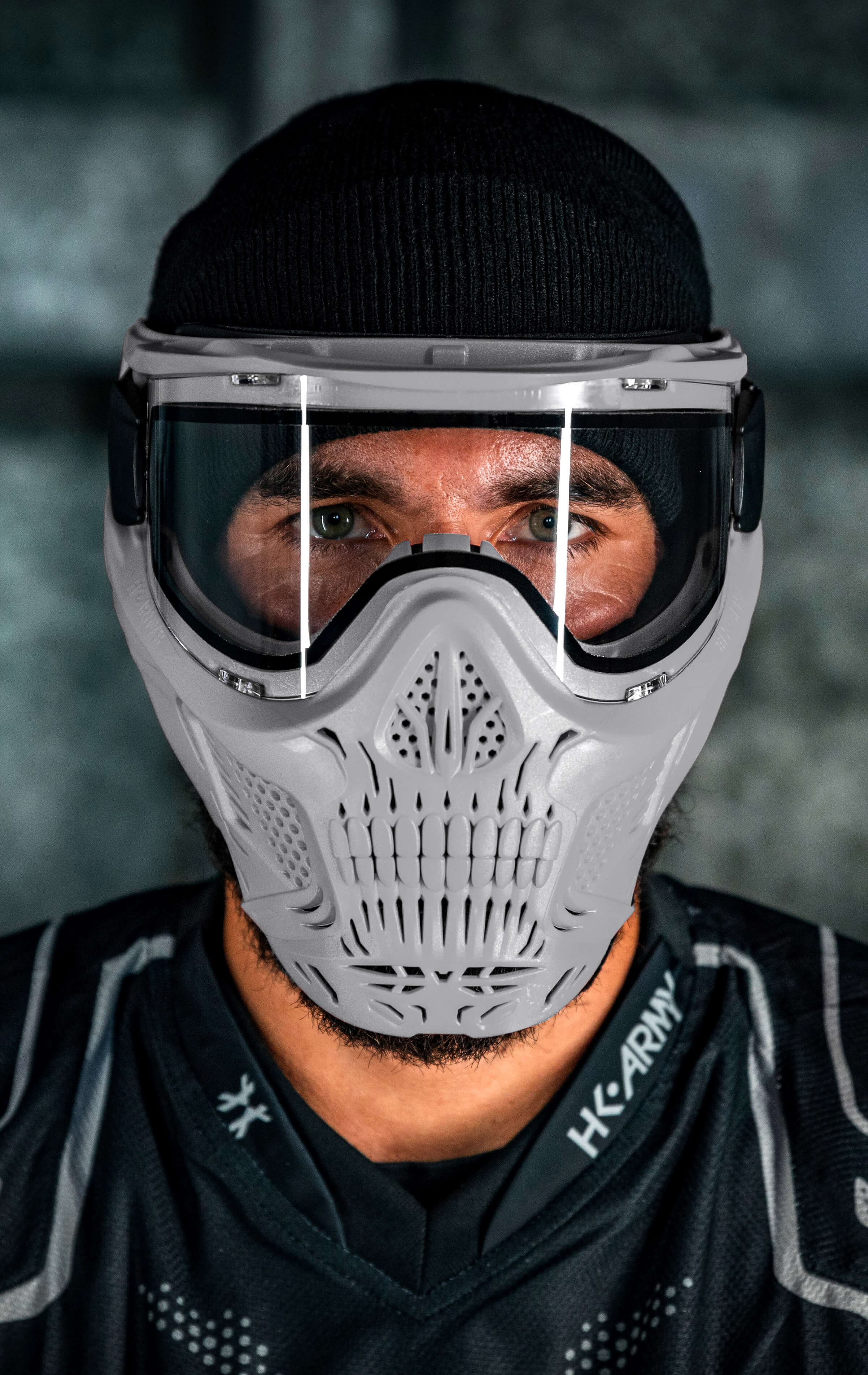 HSTL® Skull Goggle - Grey w/ Clear Lens - XTREME Airsoft Superstore