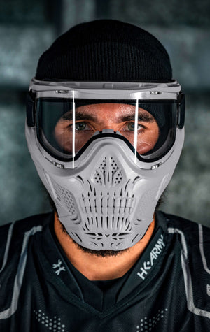 HSTL® Skull Goggle - Grey w/ Clear Lens - XTREME Airsoft Superstore