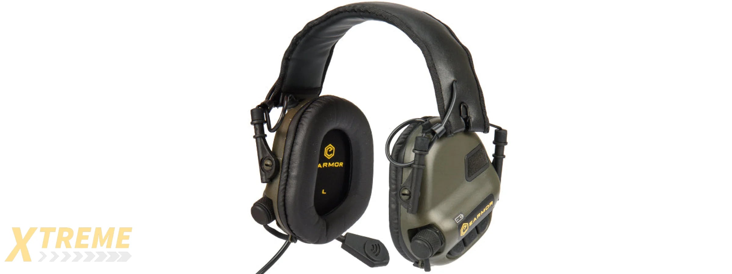 M32-FG ELECTRONIC TACTICAL EARMUFFS W/ AUX INPUT (FOLIAGE GREEN)