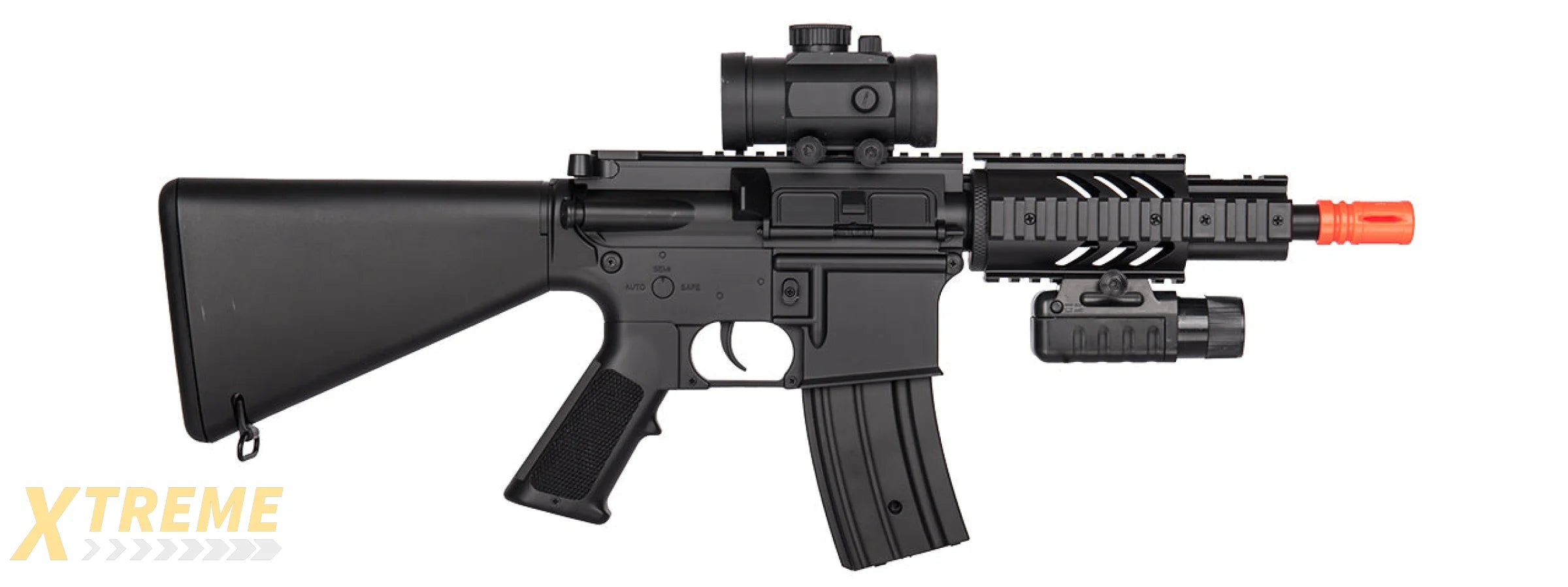 M805B2 DOUBLE EAGLE M4 AEG RIFLE (BK) w/ RED-DOT SIGHT, FLASHLIGHT, LASER