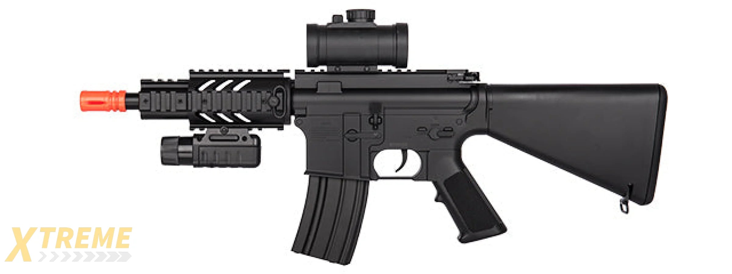 M805B2 DOUBLE EAGLE M4 AEG RIFLE (BK) w/ RED-DOT SIGHT, FLASHLIGHT, LASER