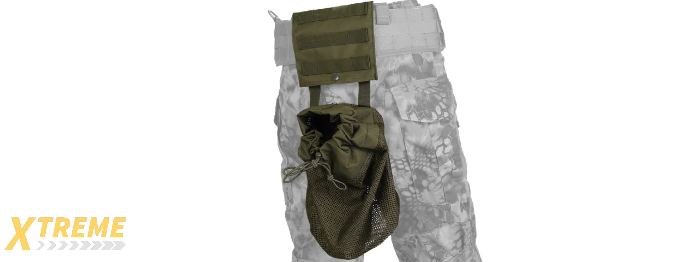 CA-389G MOLLE PLATFORM FOLD-AWAY NETTING DUMP POUCH (OD GREEN)