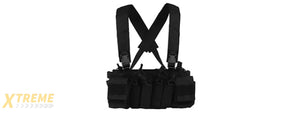 Multifunctional Tactical Chest with Modular Mag Pouches - (Black)