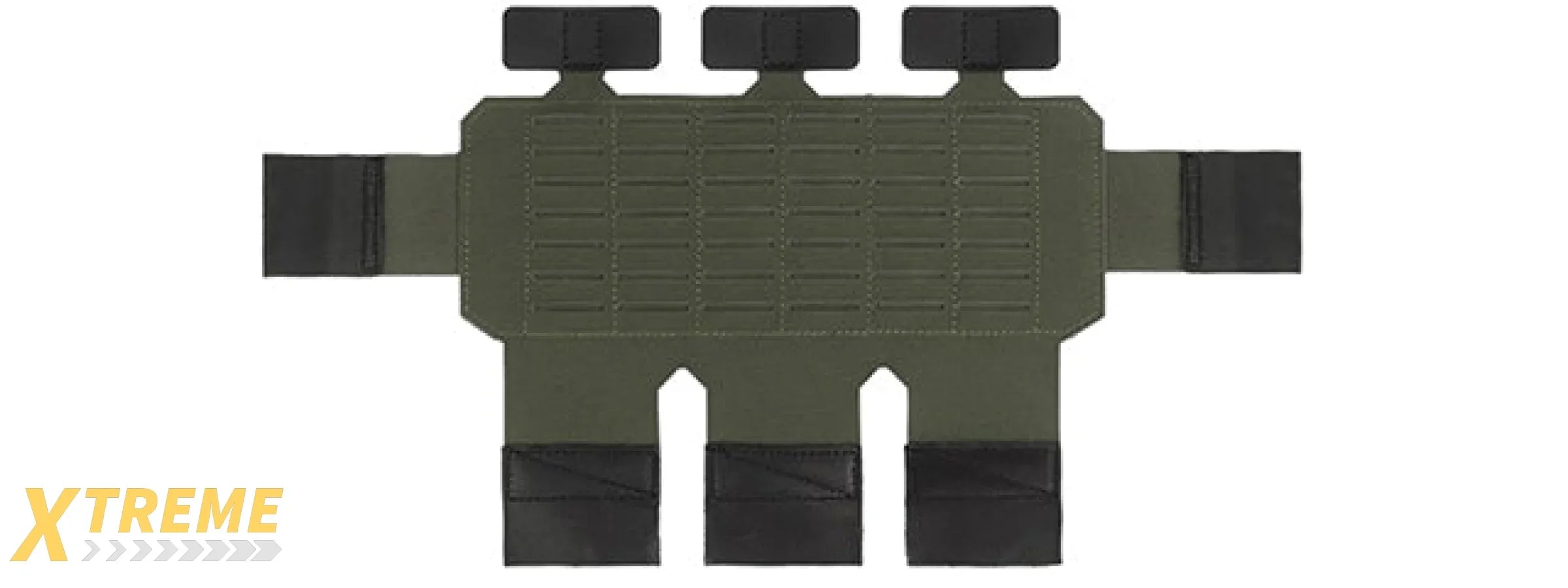 Multipurpose Triple Rifle Mag Pouch MOLLE Patch - (Black)