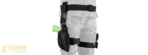 NCSTAR 3-PIECE DROP LEG HOLSTER AND MAGAZINE HOLDER - BLACK