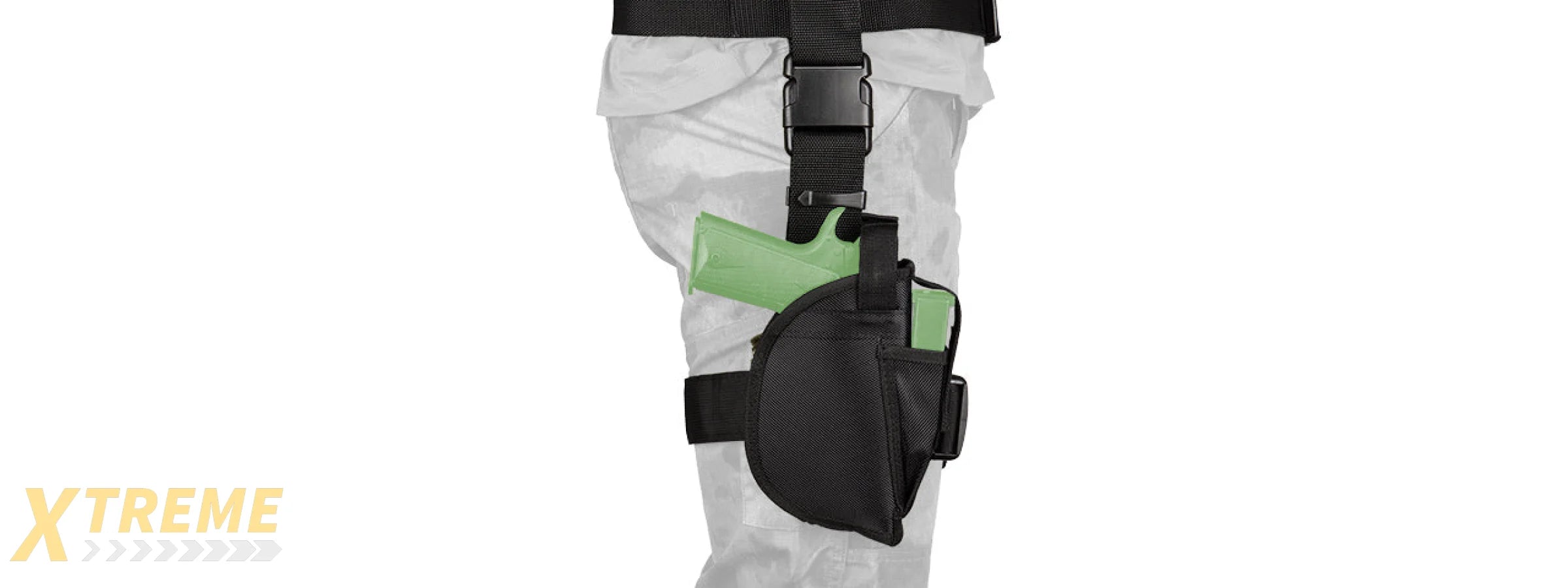 NCSTAR 3-PIECE DROP LEG HOLSTER AND MAGAZINE HOLDER - BLACK