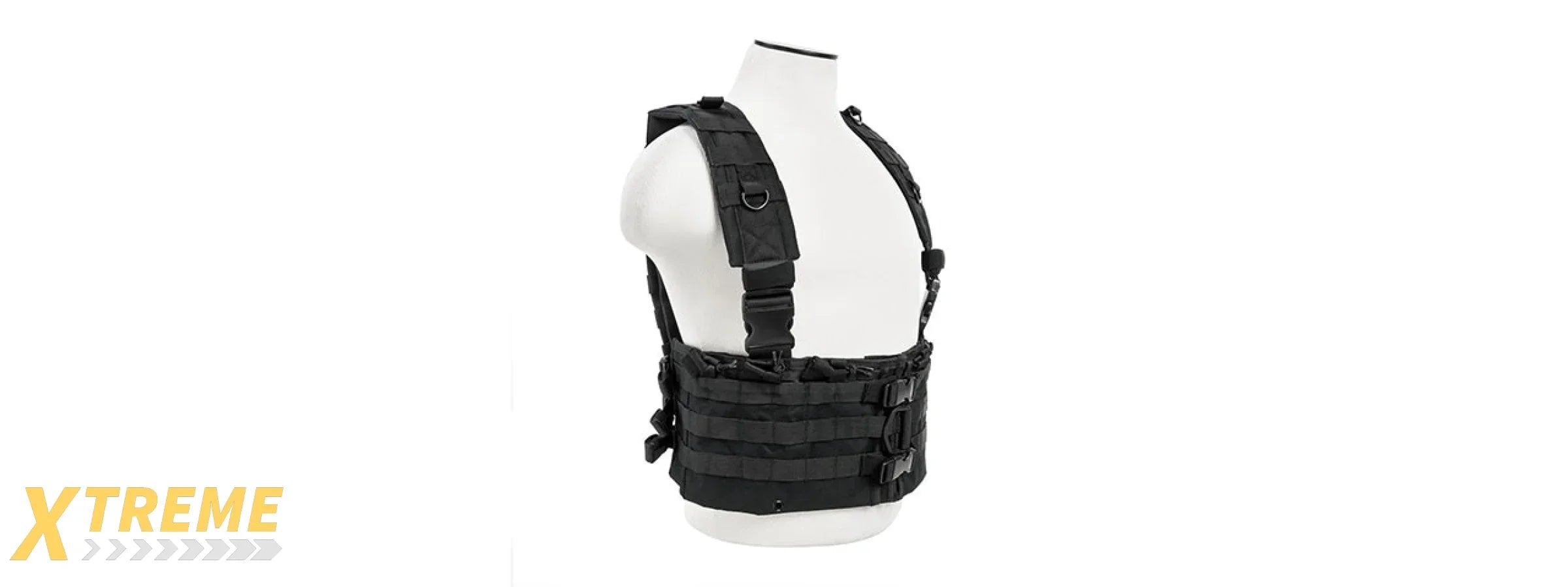 NCSTAR MOLLE MODULAR CHEST RIG W/ INTEGRATED HYDRATION POUCH - BLACK