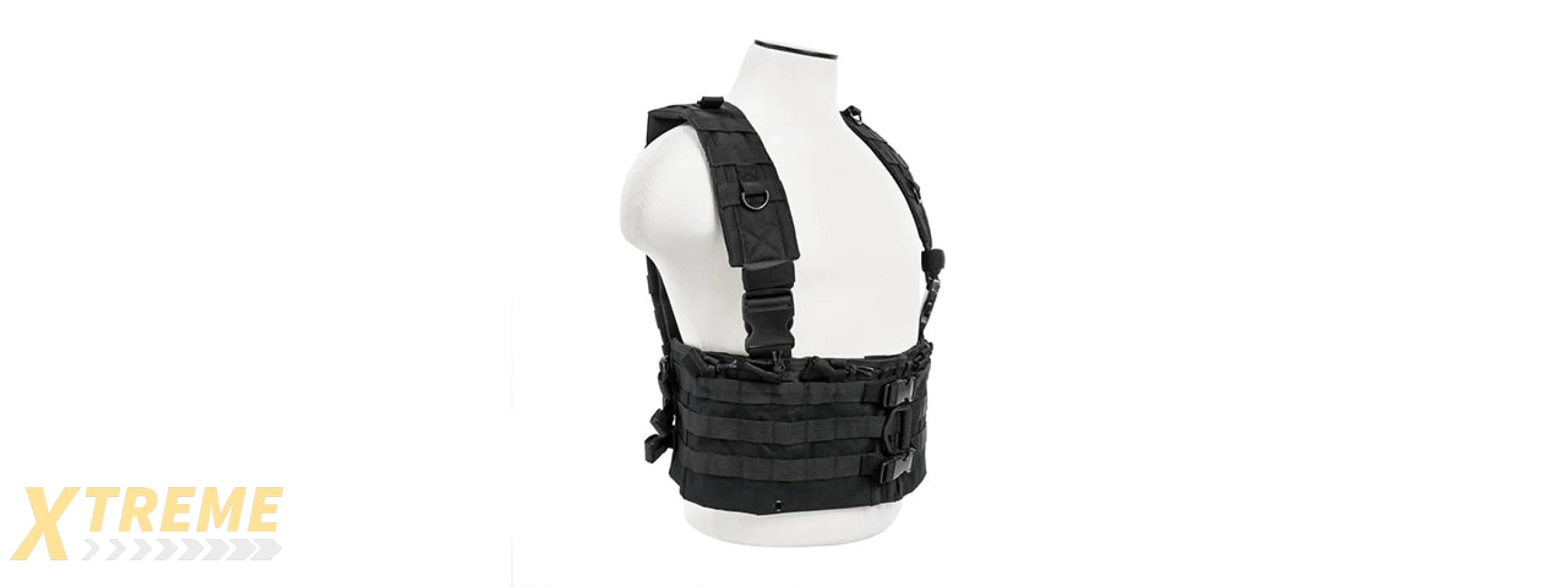 NCSTAR MOLLE MODULAR CHEST RIG W/ INTEGRATED HYDRATION POUCH - BLACK