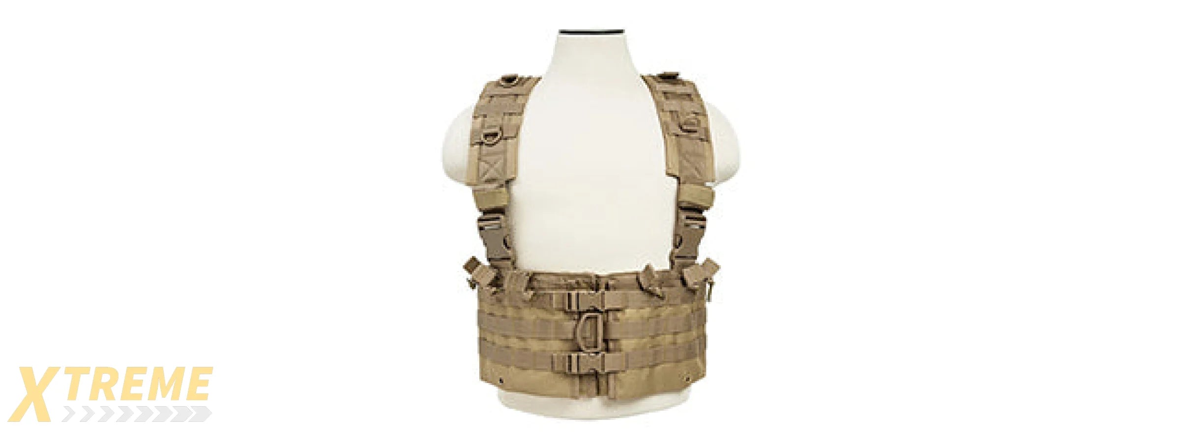 NCSTAR MOLLE MODULAR CHEST RIG W/ INTEGRATED HYDRATION POUCH - TAN