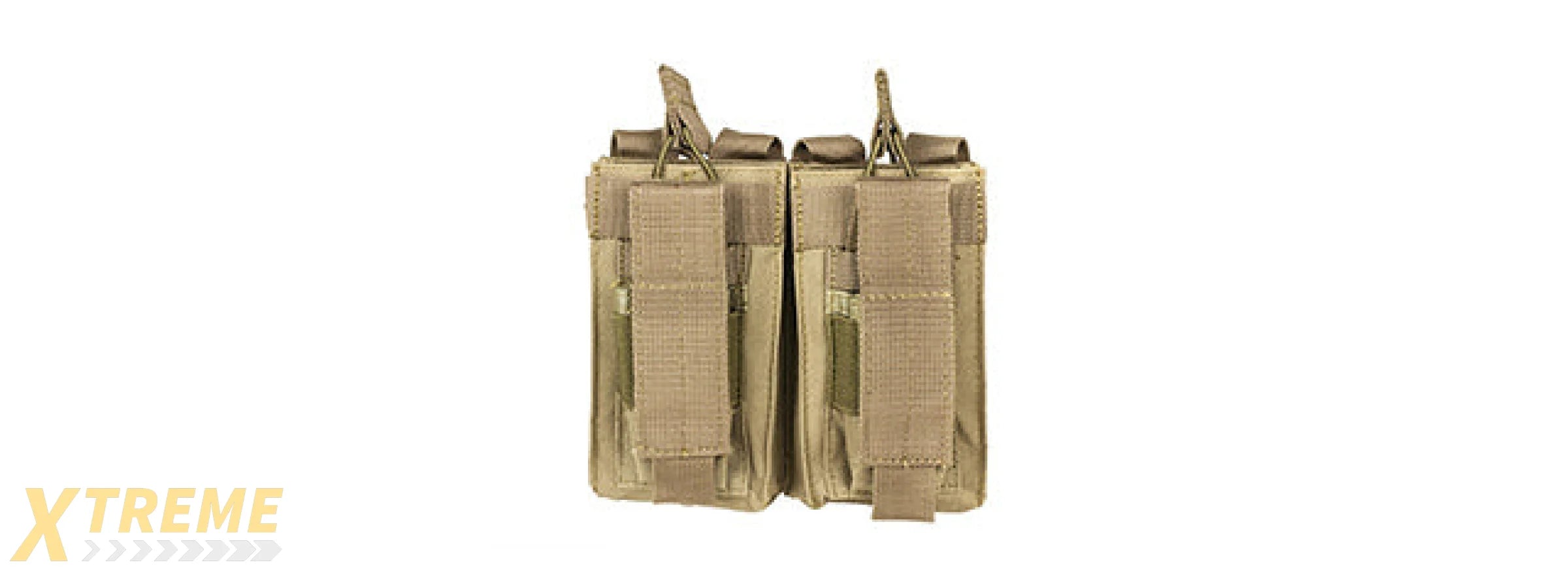 NCSTAR MOLLE RIFLE MAGAZINE POUCH W/ PISTOL MAGAZINE POUCHES - TAN