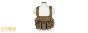 NCSTAR TACTICAL 6 POCKET AK CHEST RIG - TAN
