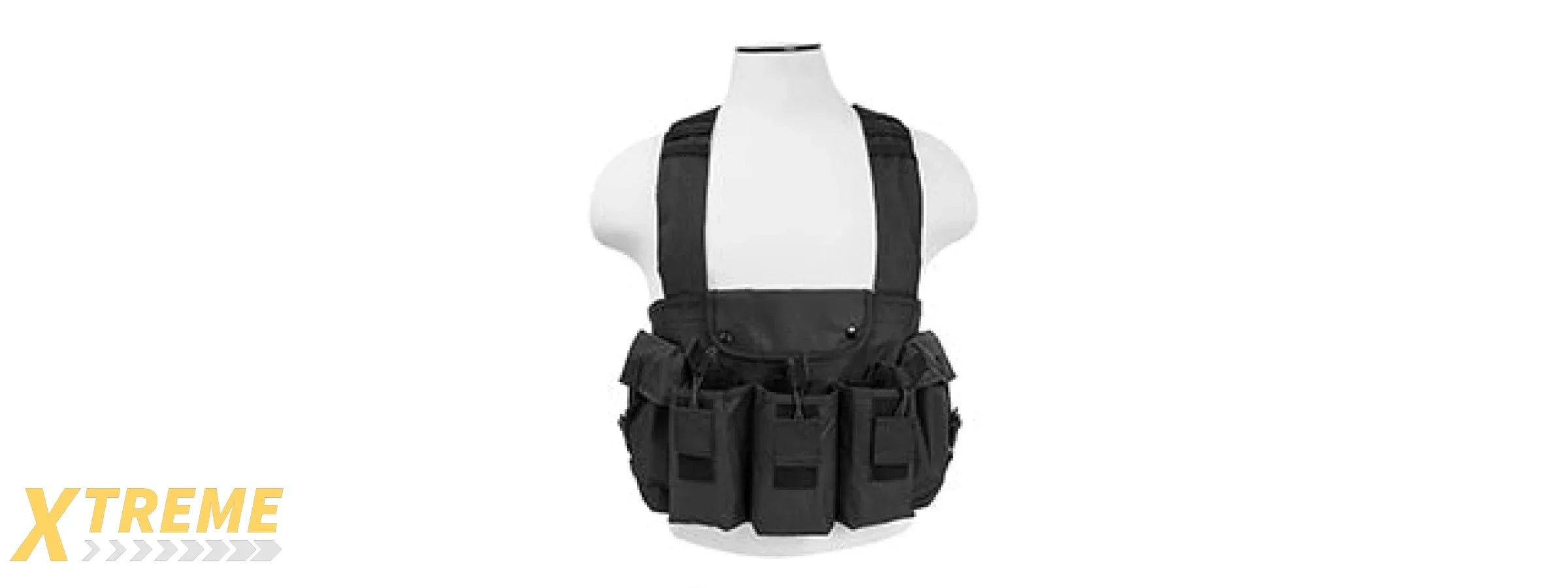 NCSTAR TACTICAL 6 POCKET AK CHEST RIG - BLACK