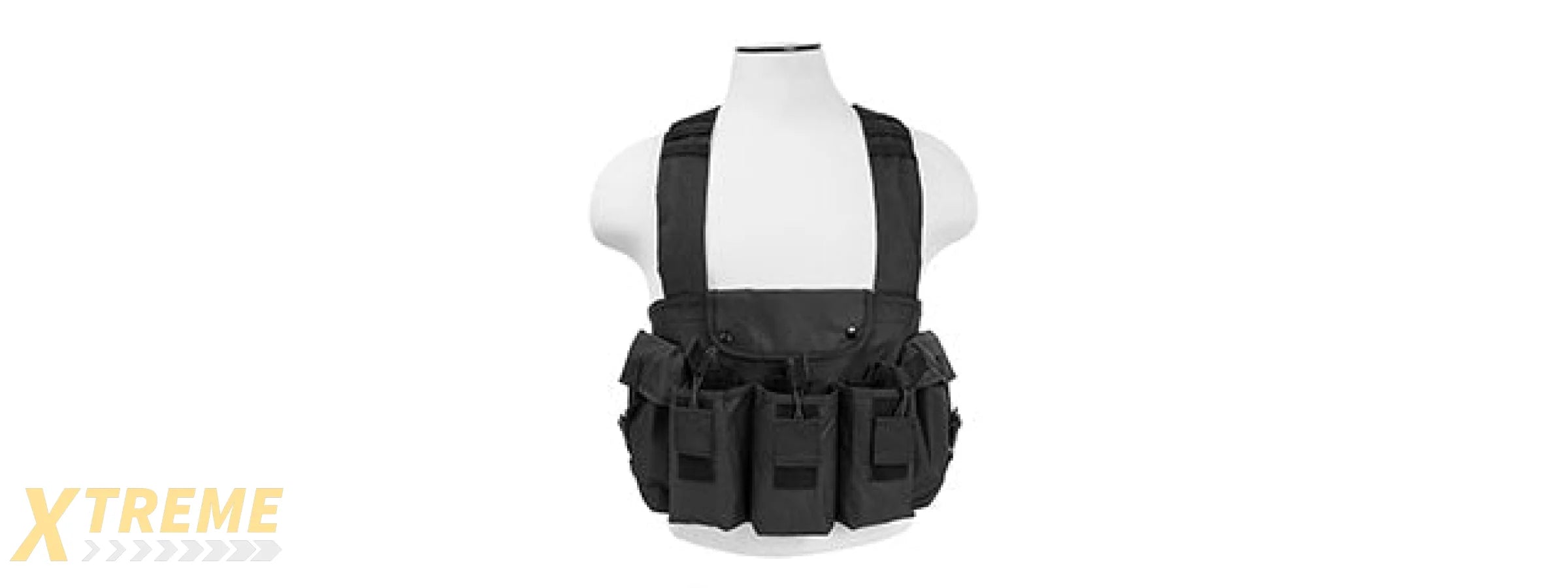 NCSTAR TACTICAL 6 POCKET AK CHEST RIG - BLACK