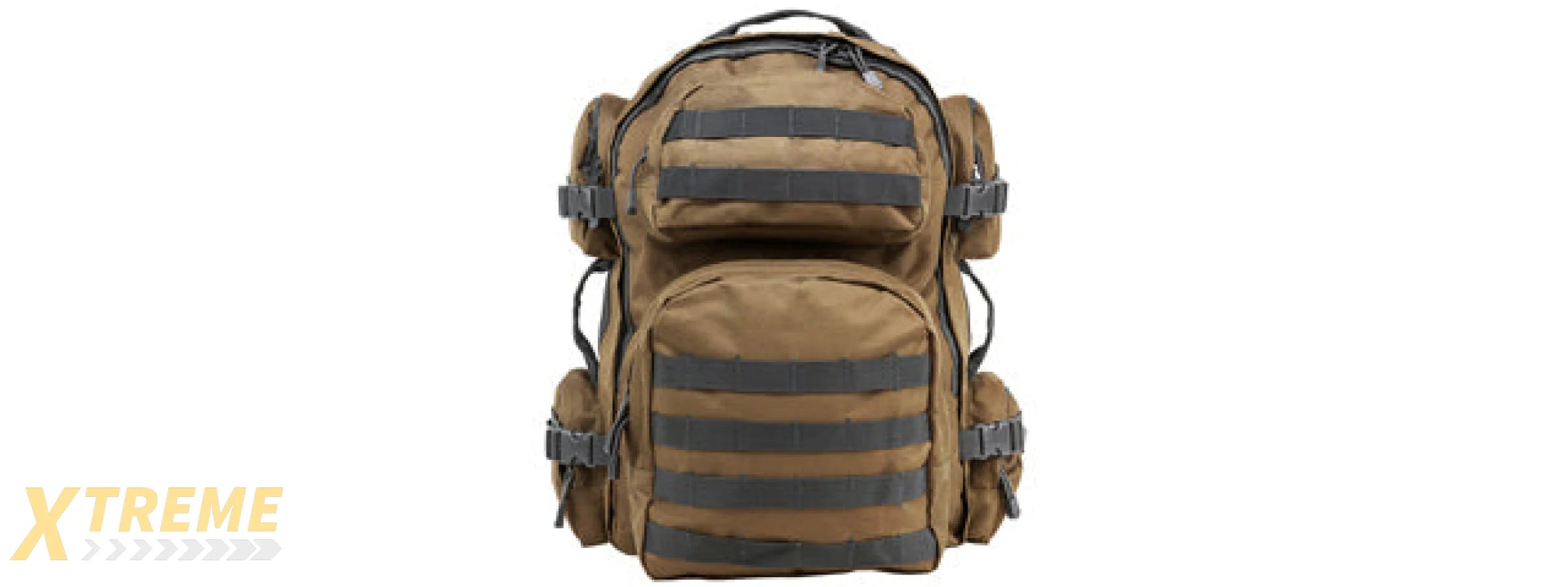 NcStar Tactical Combat Backpack - (Tan/Urban Gray Trim)