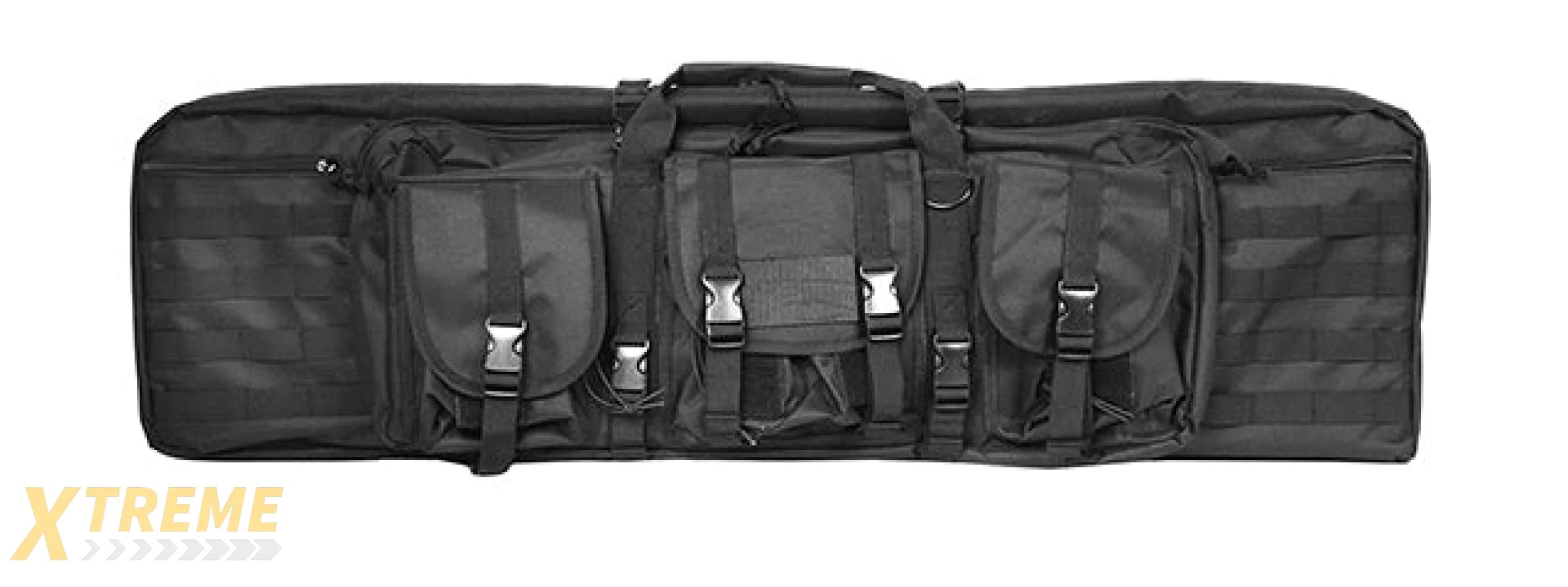 NCSTAR VISM 42" MOLLE TACTICAL AIRSOFT DOUBLE CARBINE CASE - BLACK