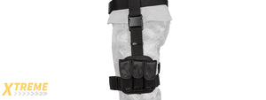 NCSTAR 3-PIECE DROP LEG HOLSTER AND MAGAZINE HOLDER - BLACK