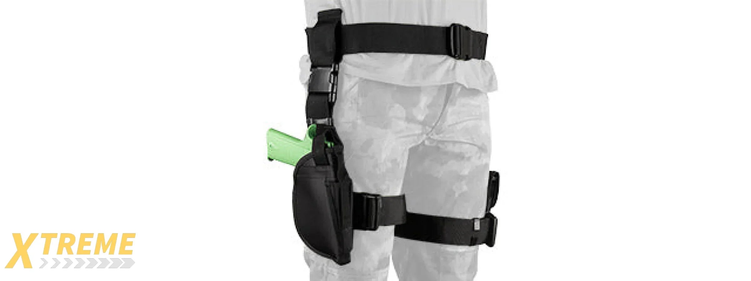 NCSTAR 3-PIECE DROP LEG HOLSTER AND MAGAZINE HOLDER - BLACK