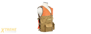 NCSTAR VISM PVC OUTDOOR HUNTING VEST - BLAZE ORANGE/TAN