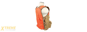 NCSTAR VISM PVC OUTDOOR HUNTING VEST - BLAZE ORANGE/TAN