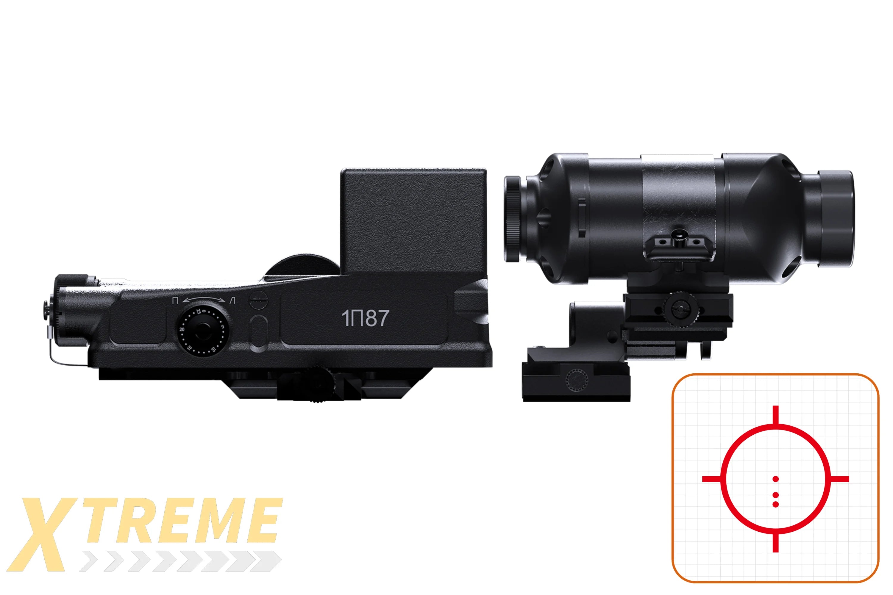 NOVUS PDS I Prism Dot Sight Civilian Reticle w/ PM I 3x Prismatic Magnifier Combo