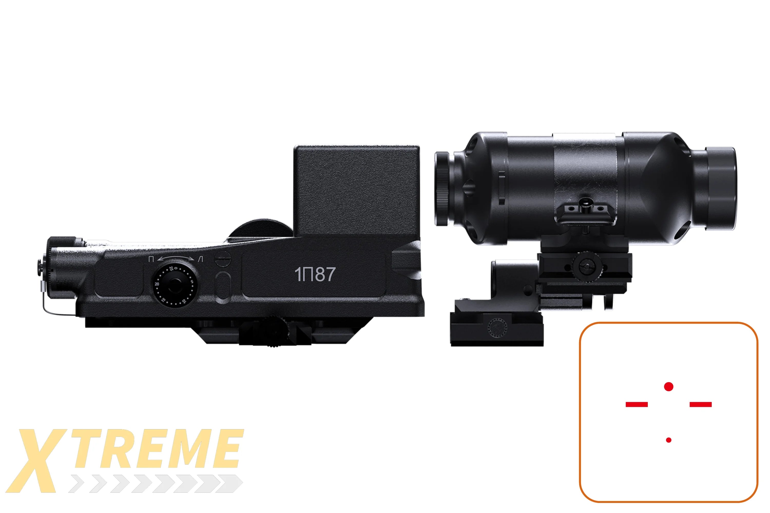 Novus Precision PDS-1 Prism Dot Sight Military Reticle w/ PM-1 3x Prismatic Magnifier Combo