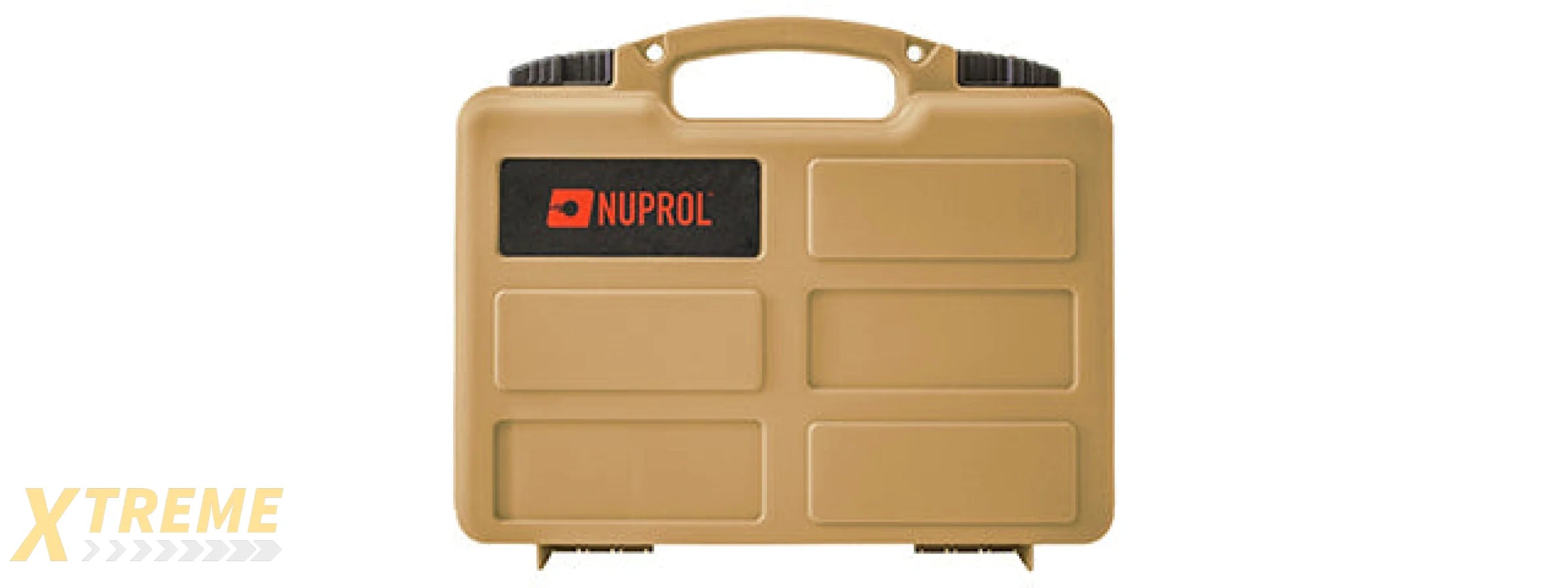 Nuprol Premium Small 12.5 Hard Pistol Case with Wave Foam - (Tan)