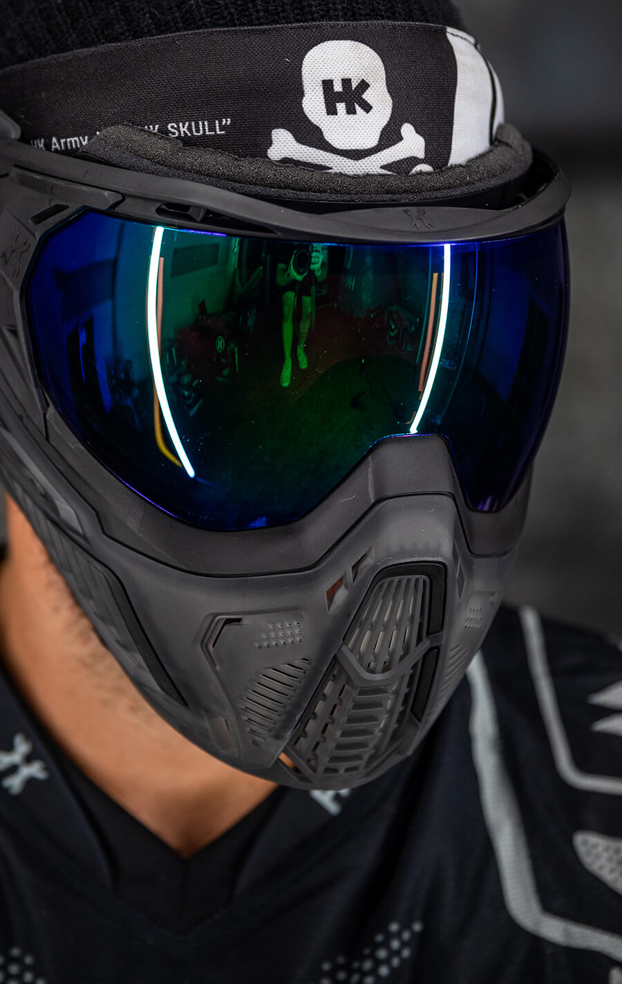 SLR Goggle - Odyssey (Black/Black/Smoke) Aurora Green Lens - XTREME Airsoft Superstore