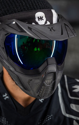 SLR Goggle - Odyssey (Black/Black/Smoke) Aurora Green Lens - XTREME Airsoft Superstore