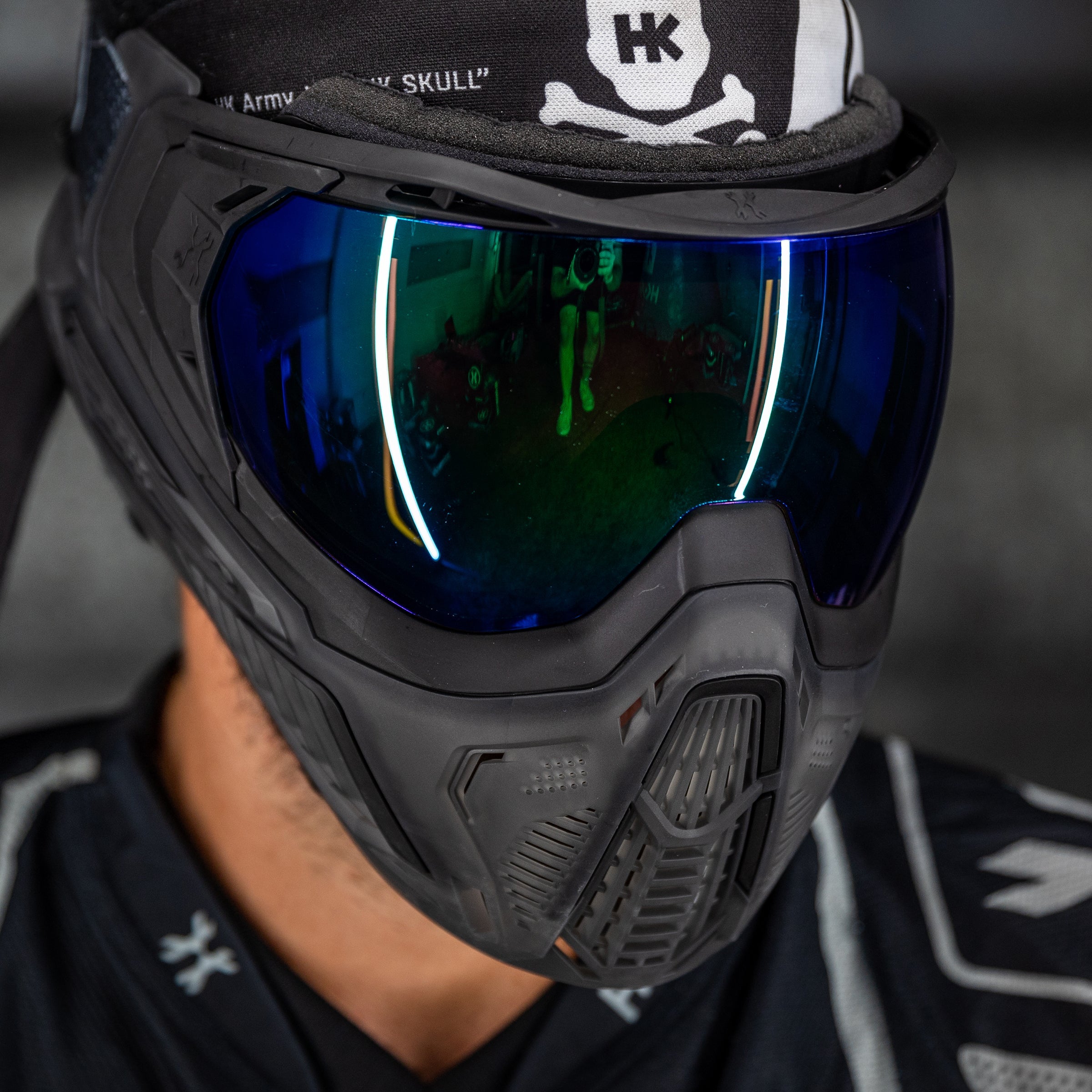 SLR Goggle - Odyssey (Black/Black/Smoke) Aurora Green Lens - XTREME Airsoft Superstore