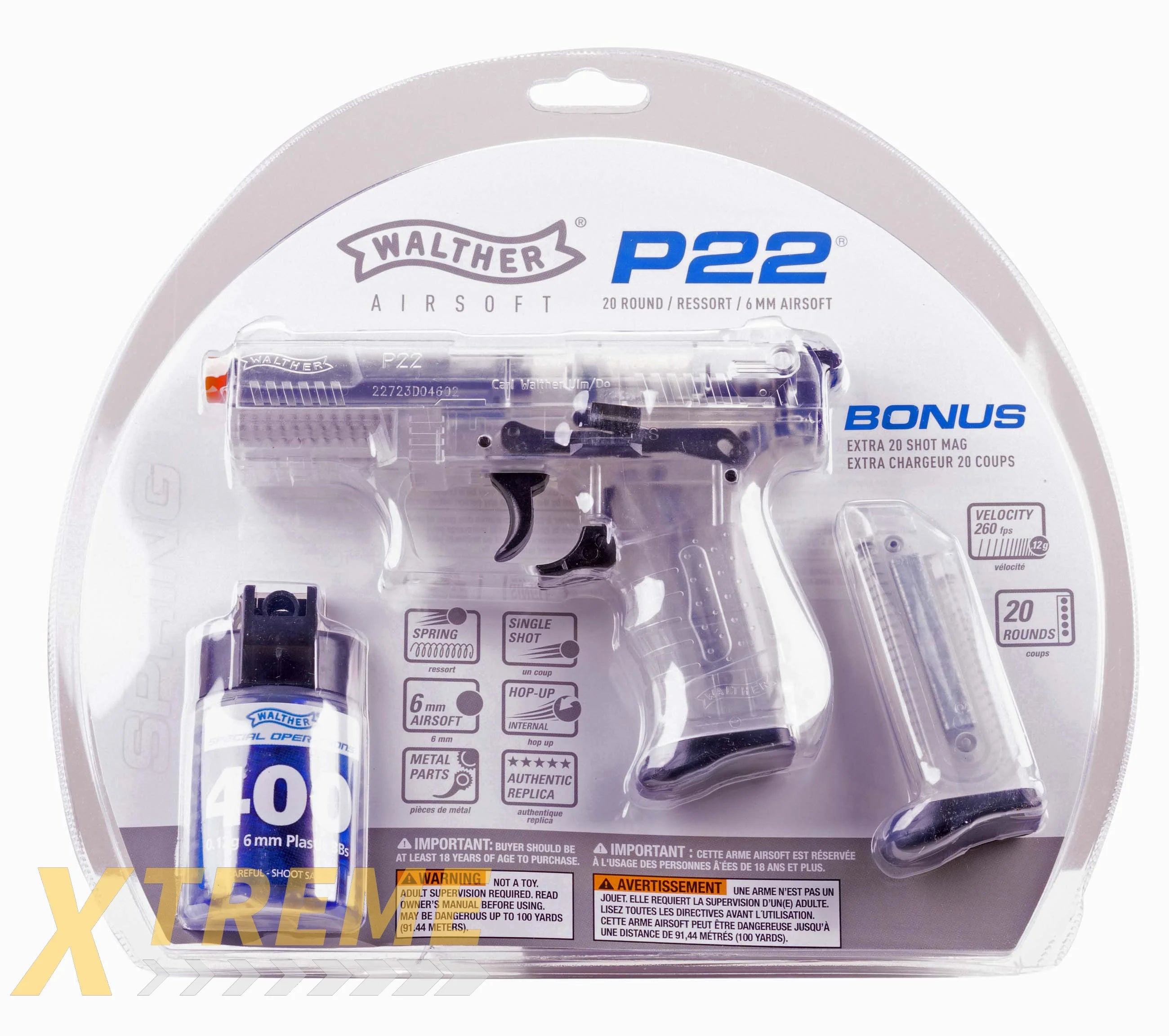 P22 CLEAR - AIRSOFT - Walther ’Special Operations’ ENTRY Air Soft (Springers)