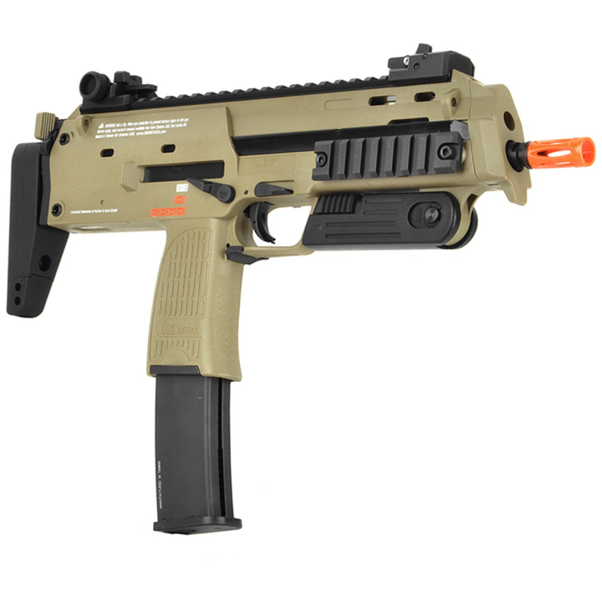Elite Force KWA H&K MP7 Full Metal Gas Blowback GBB Airsoft SMG - TAN