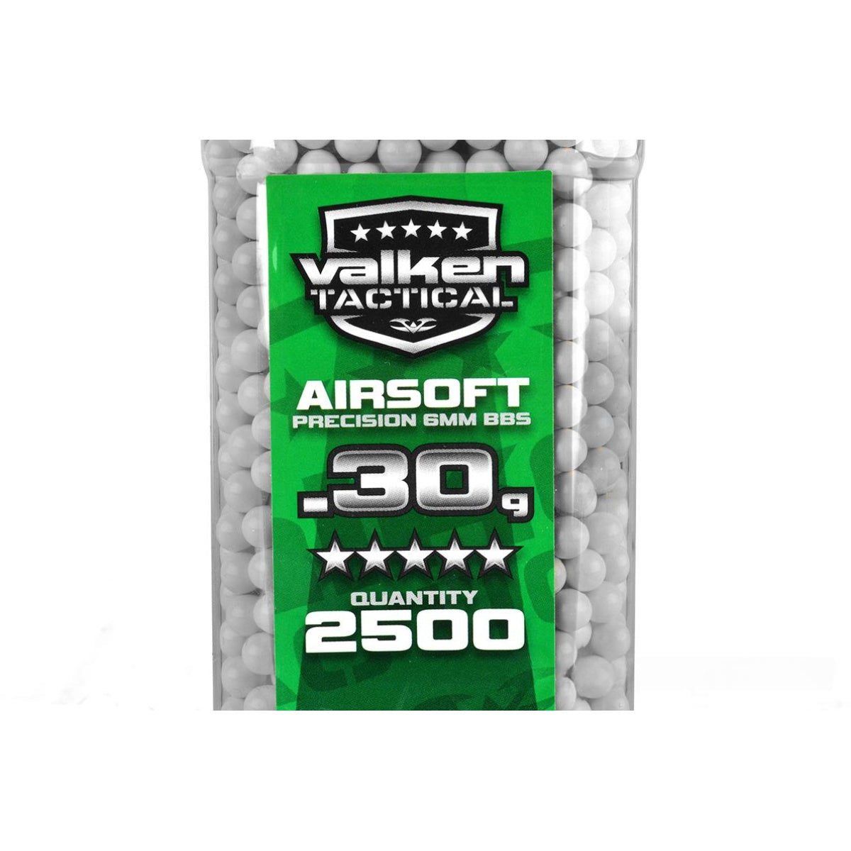 Valken Tactical 0.30g Seamless 6mm Airsoft BBs - 2500rd Bottle