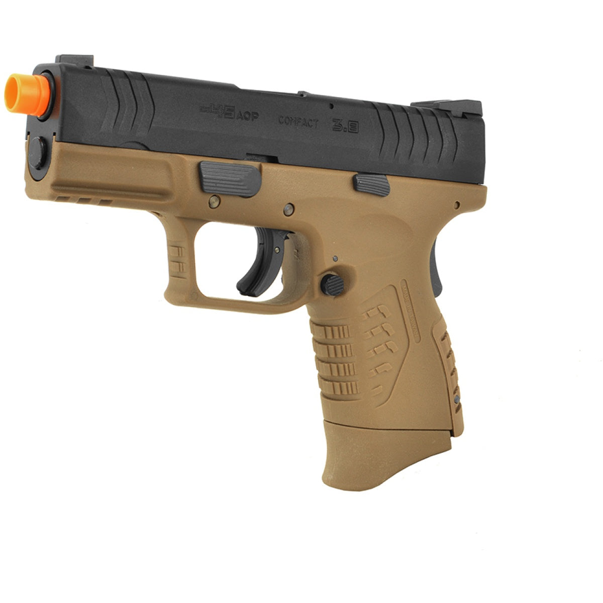 WE Tech X-Tactical 3.8 Compact Gas Blowback GBB Airsoft Pistol - TAN