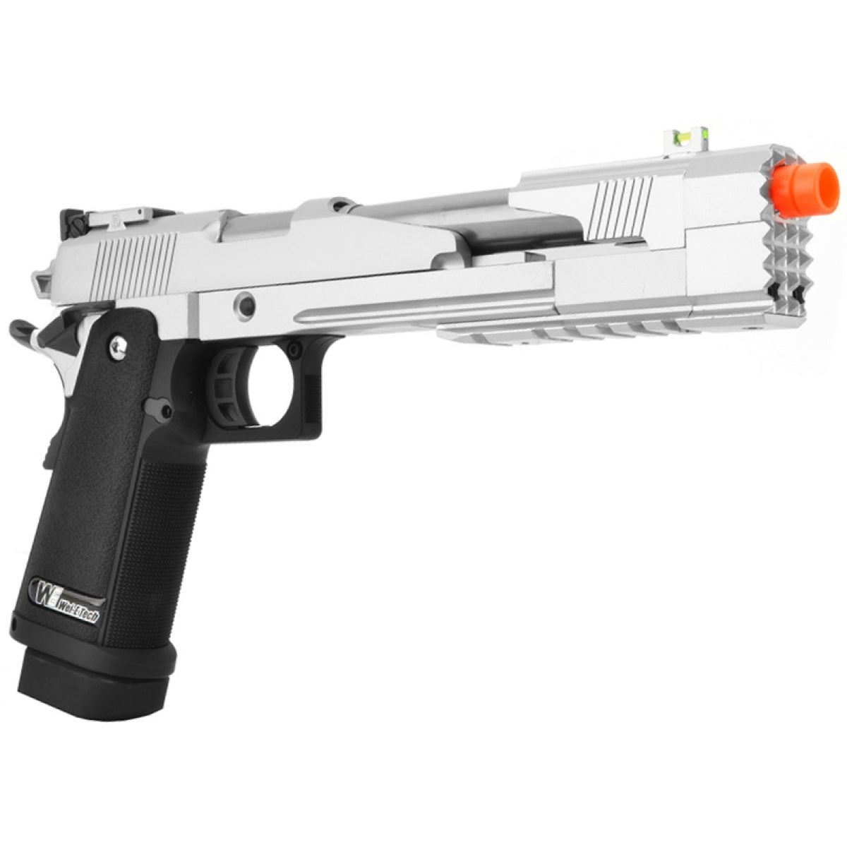 WE Airsoft 7" Dragon Full Metal Hi-Capa Gas Blowback Pistol - Silver