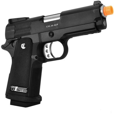 WE Airsoft 3.8 Baby Hi-Capa Metal GBB Gas Blowback Pistol - Black