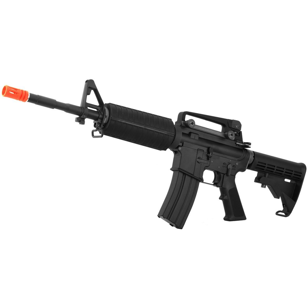 WE Airsoft Full Metal M4A1 Open Bolt GBBR Gas Blowback Rifle - BLACK