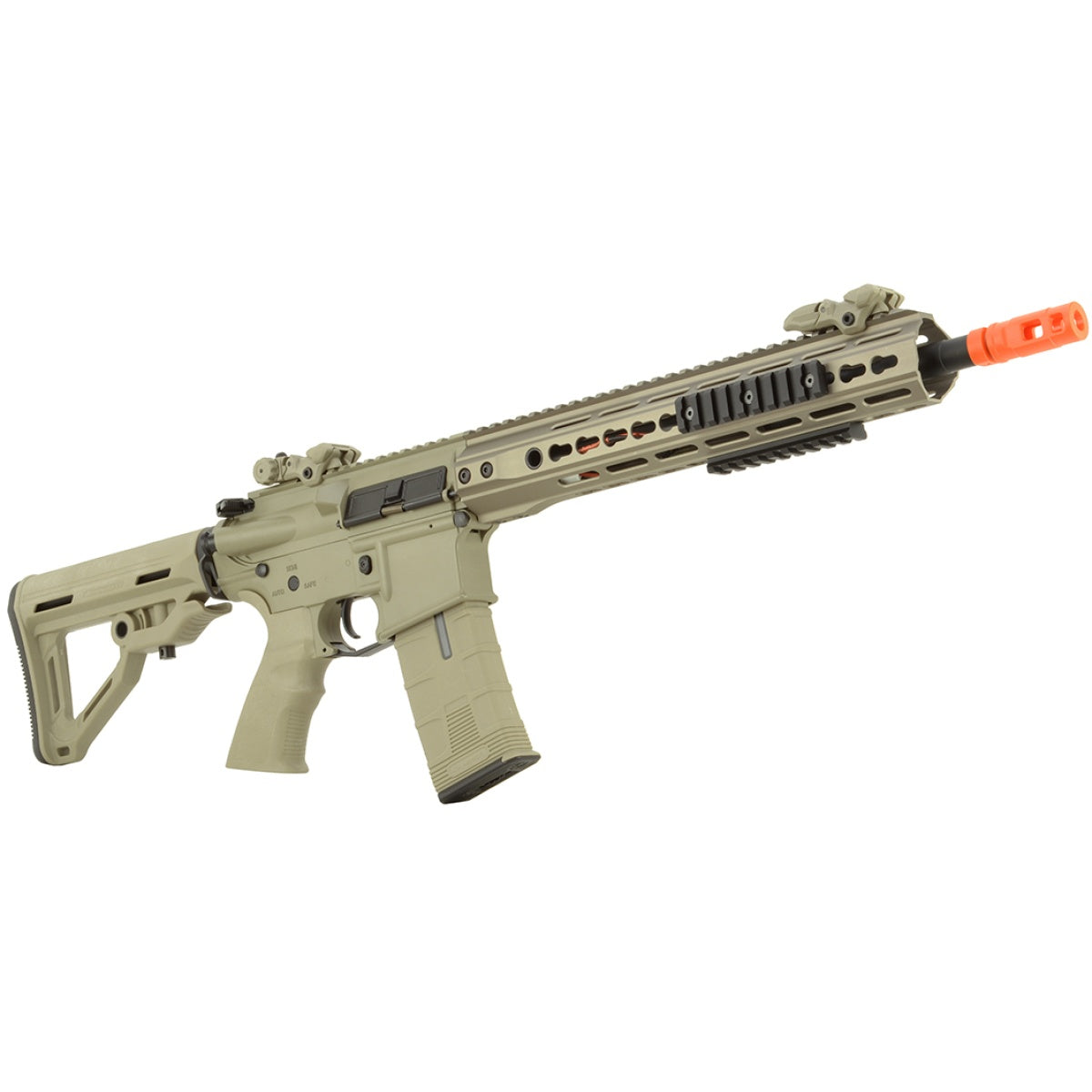 ICS CXP UK1 TransforM4 EBB KeyMod Airsoft M4 AEG Rifle Long - TAN