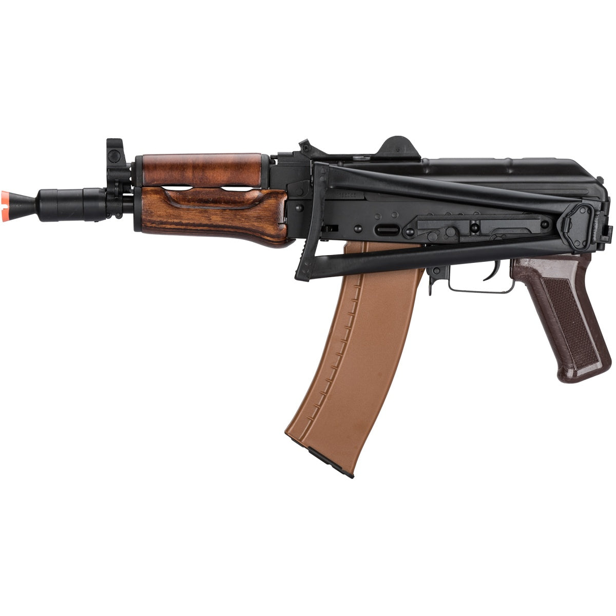 LCT Airsoft AKS74U Assault Rifle AEG w/ Wood Foregrip - Black