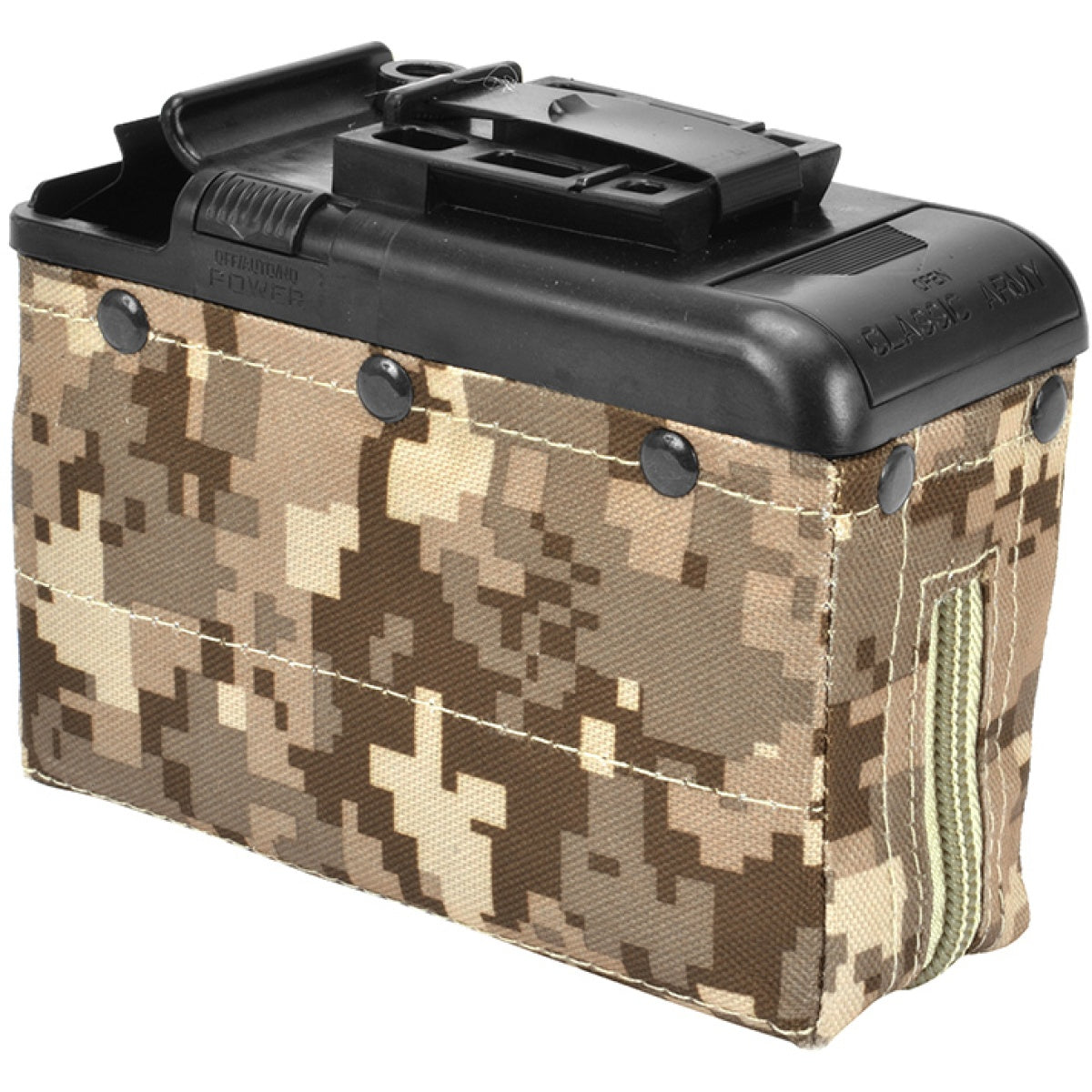 Classic Army 1200rd Electric Winding LMG Box Mag - DESERT DIGITAL