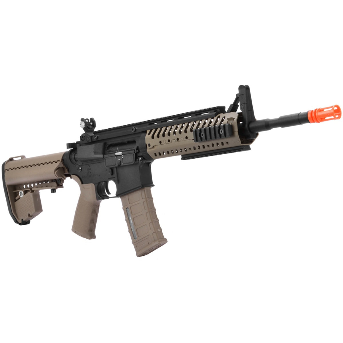 Atlas Custom Works Full Metal M4 Airsoft AEG w/ Customizable RIS (Color: Black / Tan)
