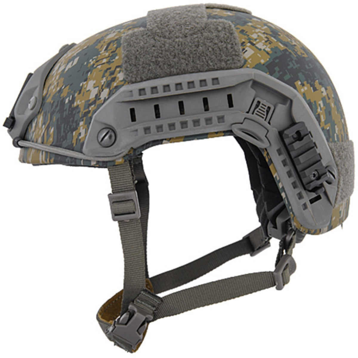 Lancer Tactical Airsoft Maritime Tactical Helmet w/ Chin Strap- WOODLAND CAMO