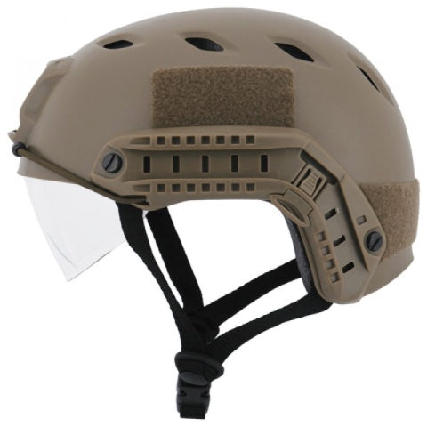 Lancer Tactical Airsoft Tactical BJ Type Basic Visor Helmet (Color: Tan)