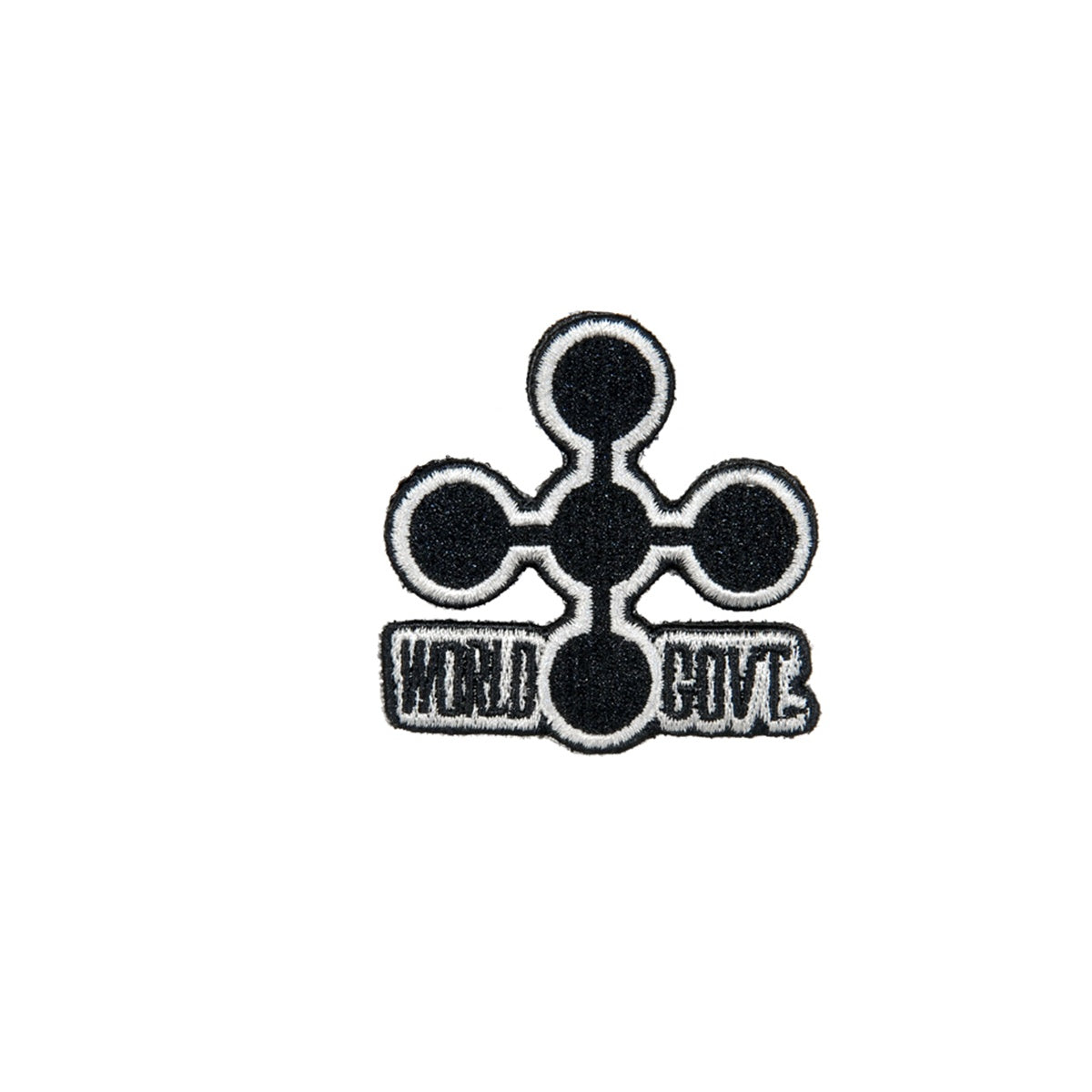 UK Arms Airsoft Hook and Loop Base World Government Patch - BLACK/WHITE